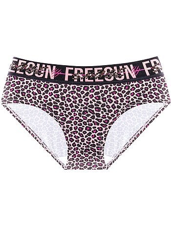 Lot de 4 culottes femme Leopard Freegun