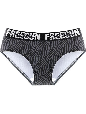 Lot de 4 culottes femme Leopard Freegun