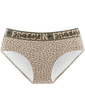 Lot de 4 culottes femme Leopard Freegun