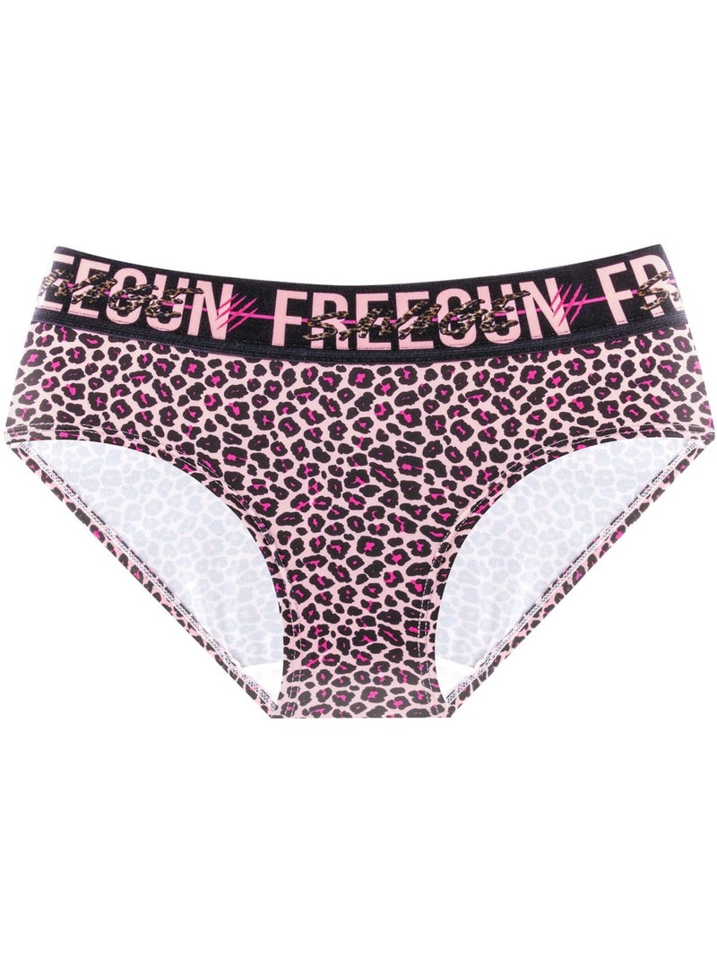 Lot de 4 culottes femme Leopard Freegun Beige - Kiabi