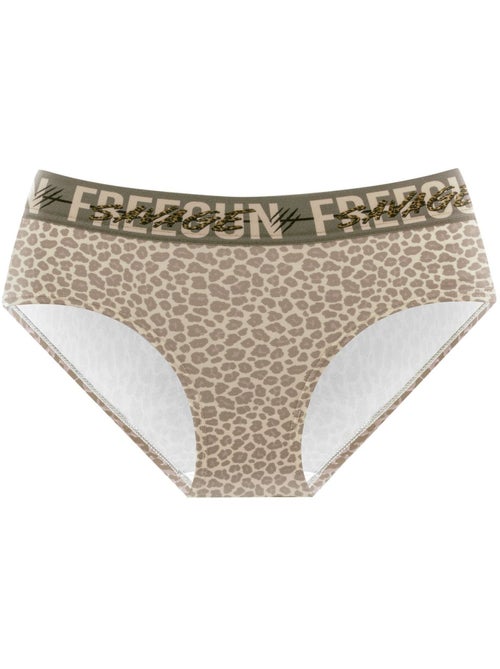 Lot de 4 culottes femme Leopard Freegun - Kiabi