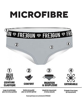 Lot de 4 culottes femme pop art freegun