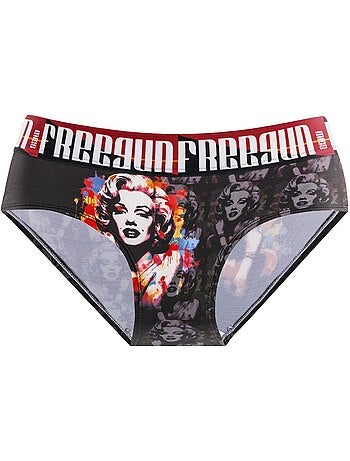 Lot de 4 culottes femme pop art freegun