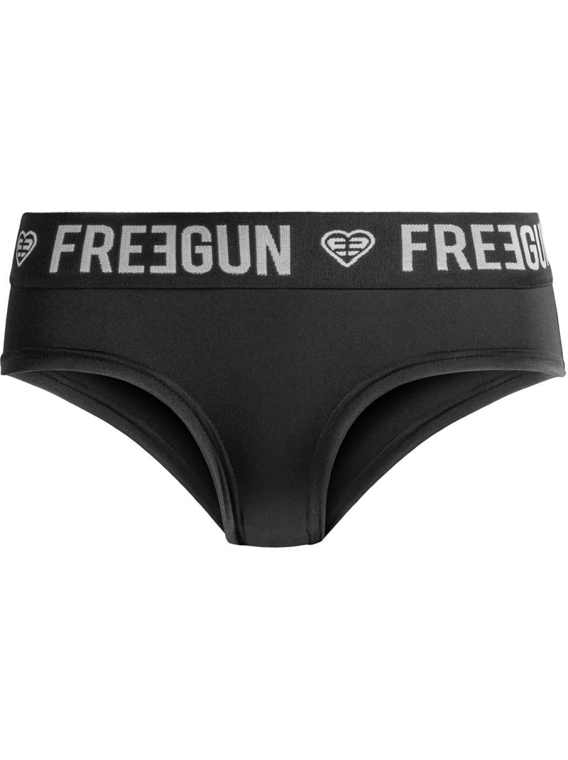 Lot de 4 culottes femme Street Art Uni Freegun Noir - Kiabi