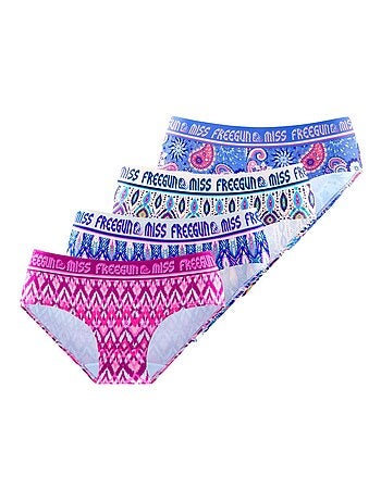 Lot de 4 culottes fille Ethnic Freegun