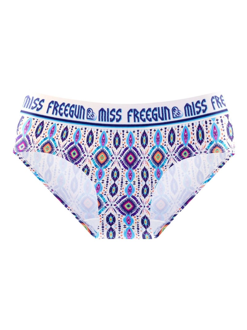Lot de 4 culottes fille Ethnic Freegun Violet - Kiabi
