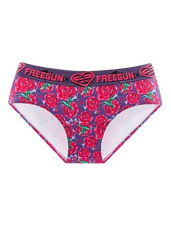 Lot de 4 culottes fille imprimé Origami Freegun