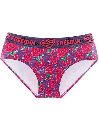 Lot de 4 culottes fille imprimé Origami Freegun