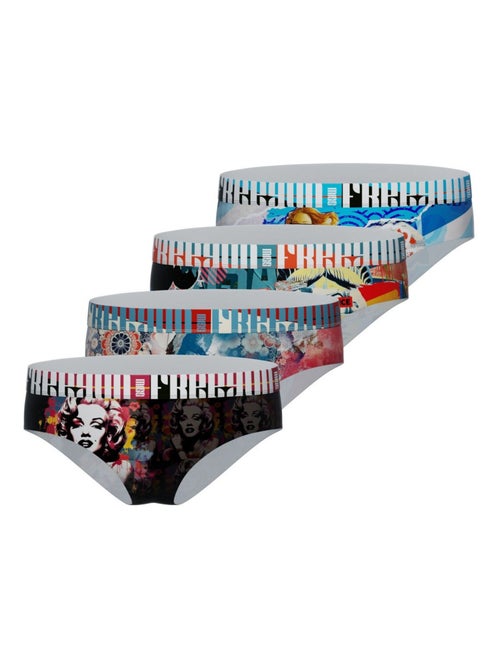 Lot de 4 culottes fille Pop Art Freegun - Kiabi