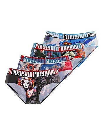 Lot de 4 culottes fille Pop Art Freegun