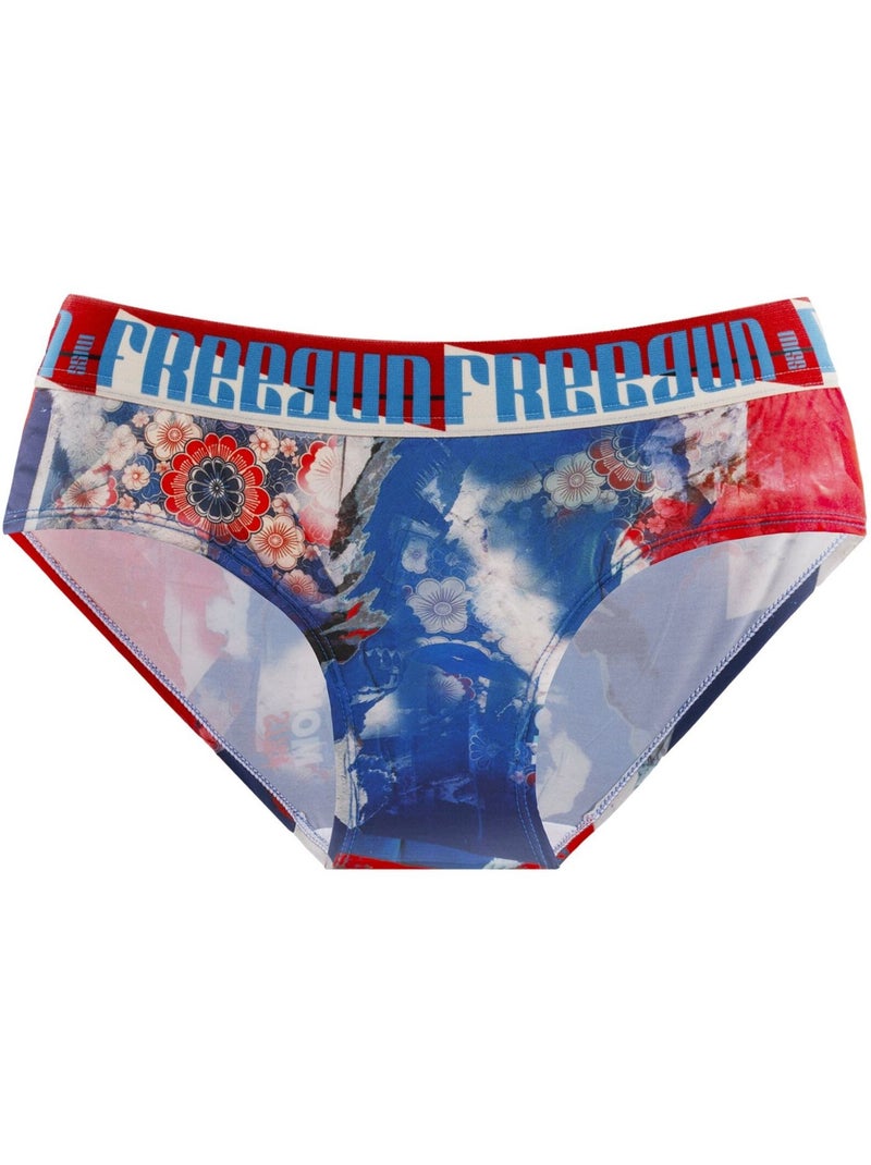 Lot de 4 culottes fille pop art freegun Turquoise - Kiabi