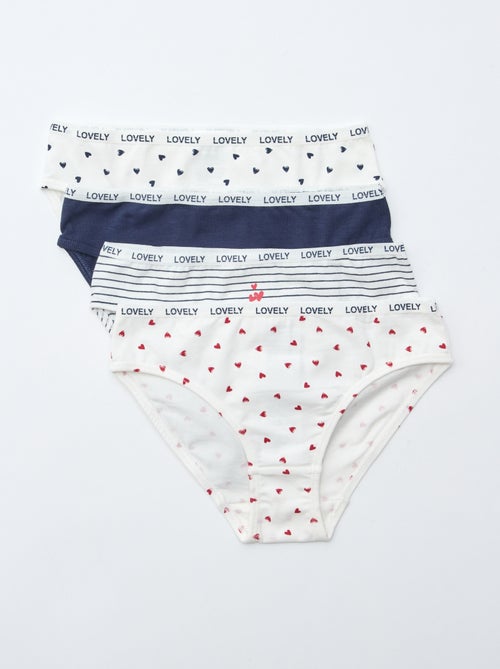 Lot de 4 culottes imprimées - Kiabi