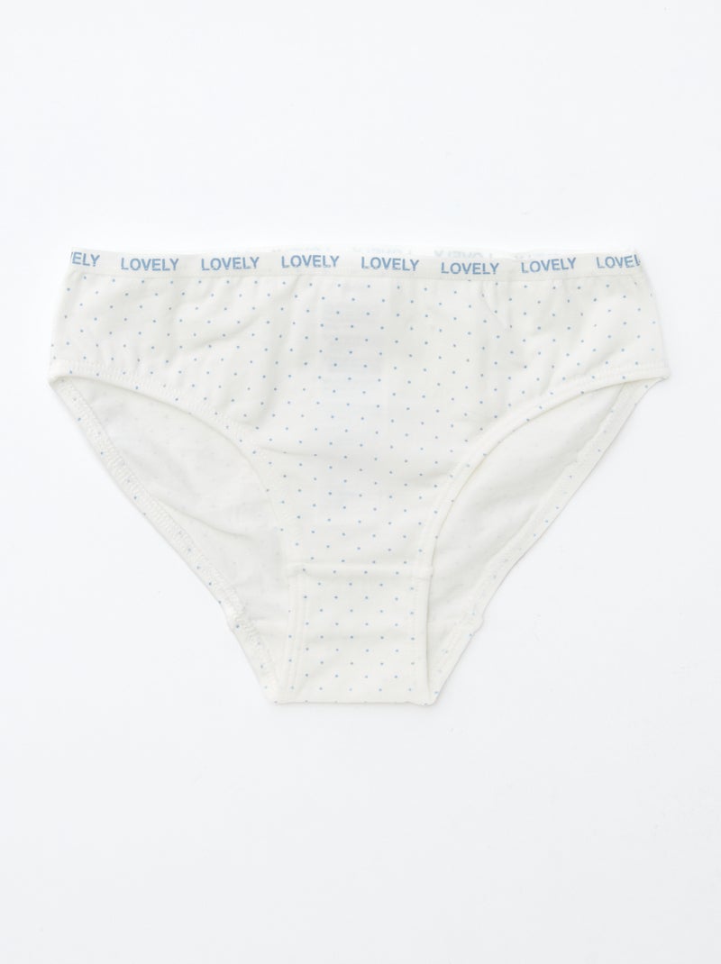 Lot de 4 culottes imprimées Bleu - Kiabi