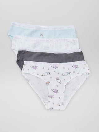 Lot de 4 culottes imprimées