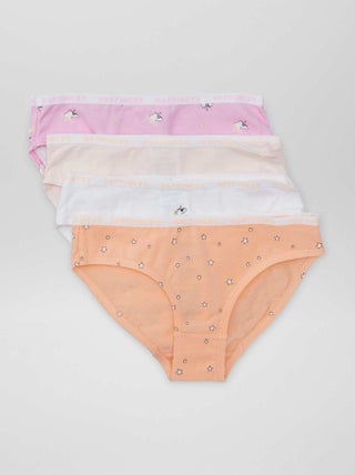 Lot de 4 culottes imprimées