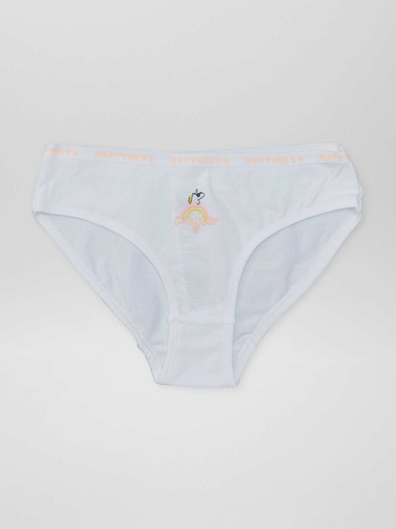 Lot de 4 culottes imprimées Licorne - Kiabi