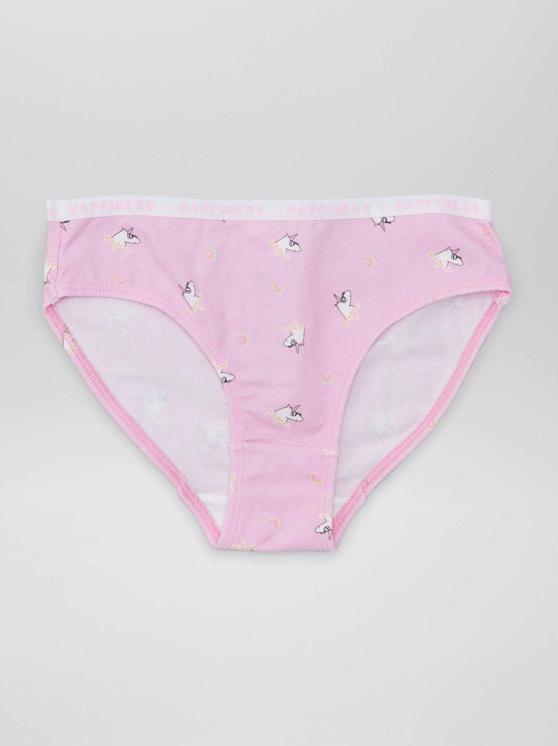 Lot de 4 culottes imprimées Licorne - Kiabi