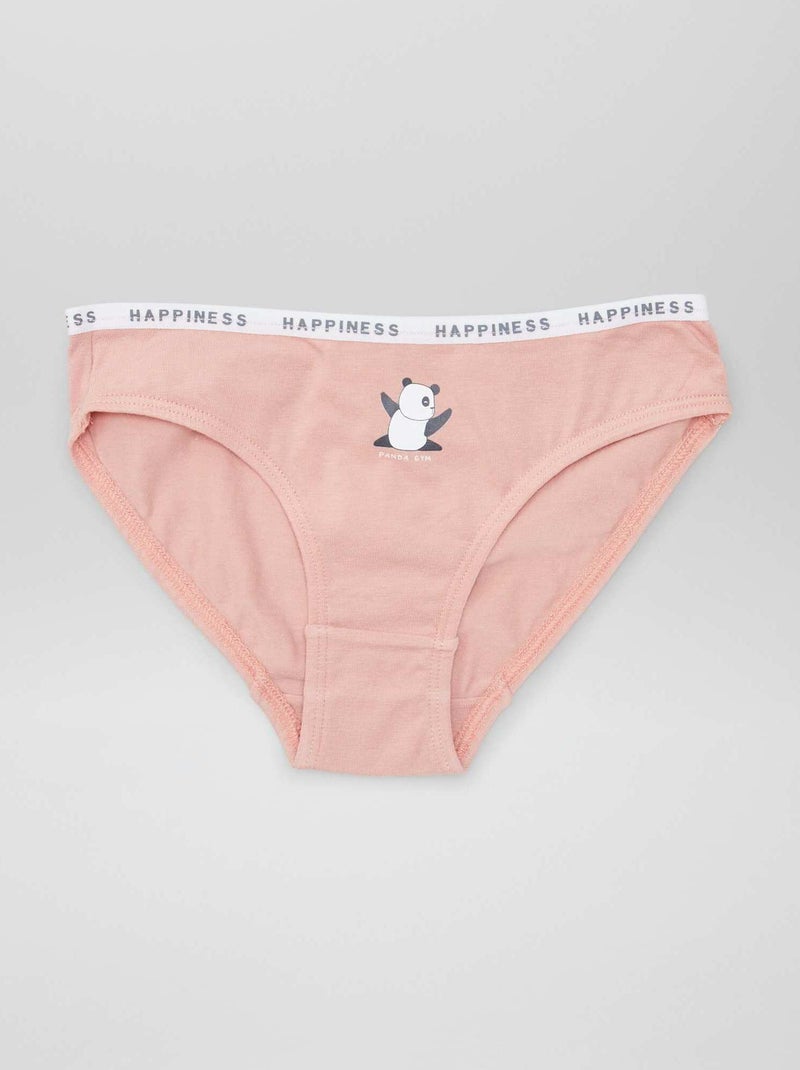 Lot de 4 culottes imprimées Panda - Kiabi