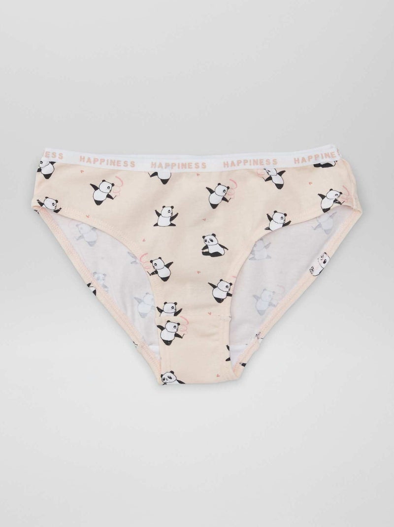 Lot de 4 culottes imprimées Panda - Kiabi
