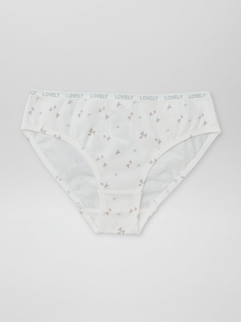 Lot de 4 culottes imprimées Vert - Kiabi