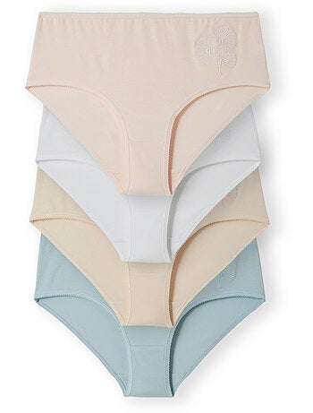 Lot de 4 culottes maxi broderie fantaisie - Damart