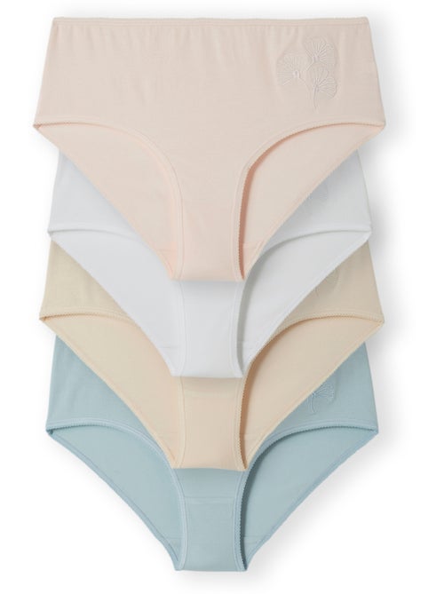 Lot de 4 culottes maxi broderie fantaisie - Damart - Kiabi