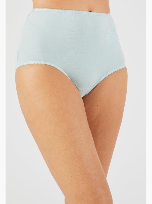 Lot de 4 culottes maxi broderie fantaisie - Damart - Kiabi