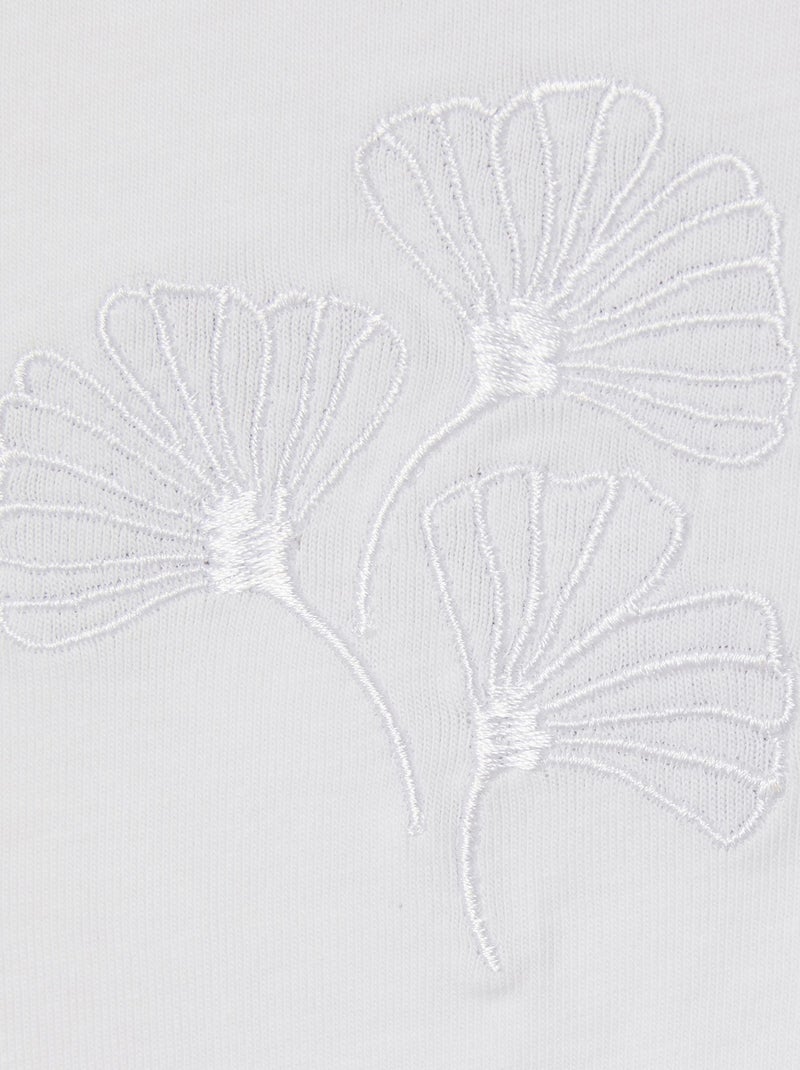 Lot de 4 culottes maxi broderie fantaisie - Damart Blanc - Kiabi