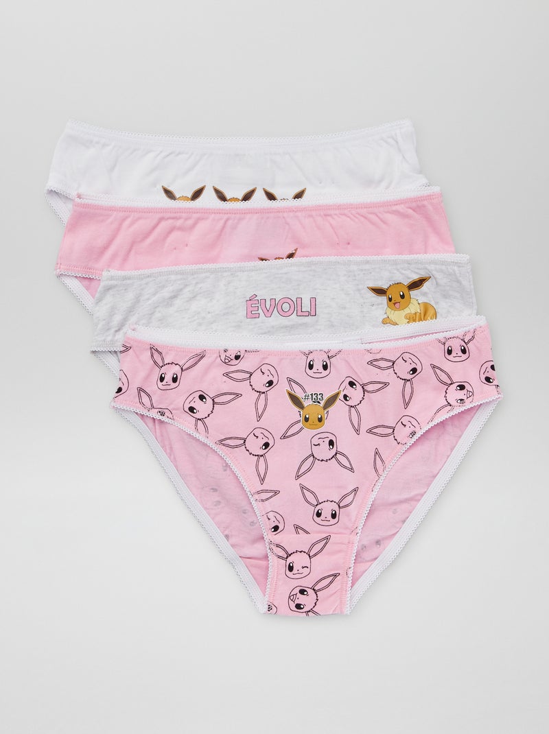 Lot de 4 culottes 'Pokémon' Rose - Kiabi