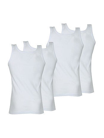 Lot de 4 débardeurs homme Coton Bio Athena