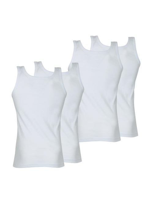 Lot de 4 débardeurs homme Coton Bio Athena - Kiabi