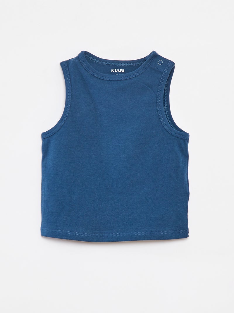 Lot de 4 débardeurs unis BLANC - Kiabi