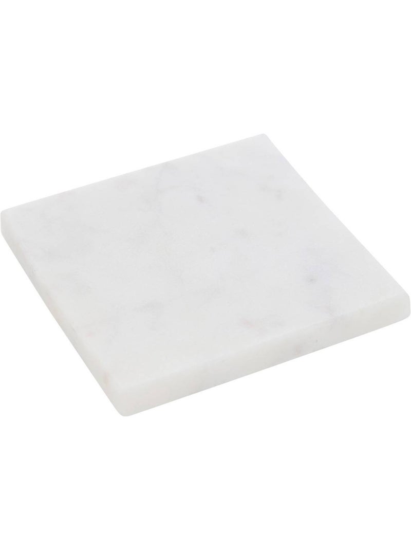 Lot de 4 dessous de verre marbre Blanc - Kiabi