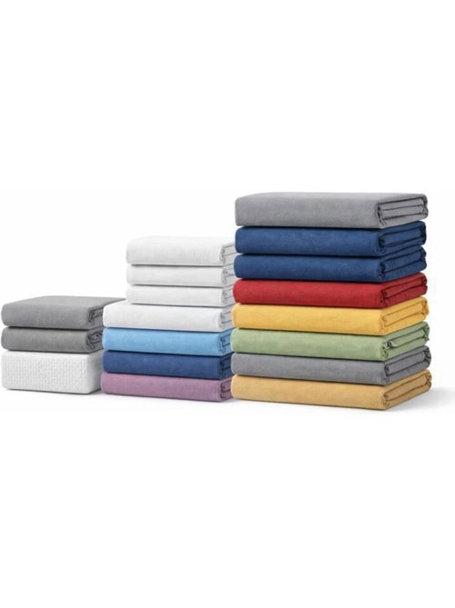 Lot de 4 draps housse - jersey 100% coton hypoallergénique - bonnet 25 cm - couleur aléatoire - Kiabi