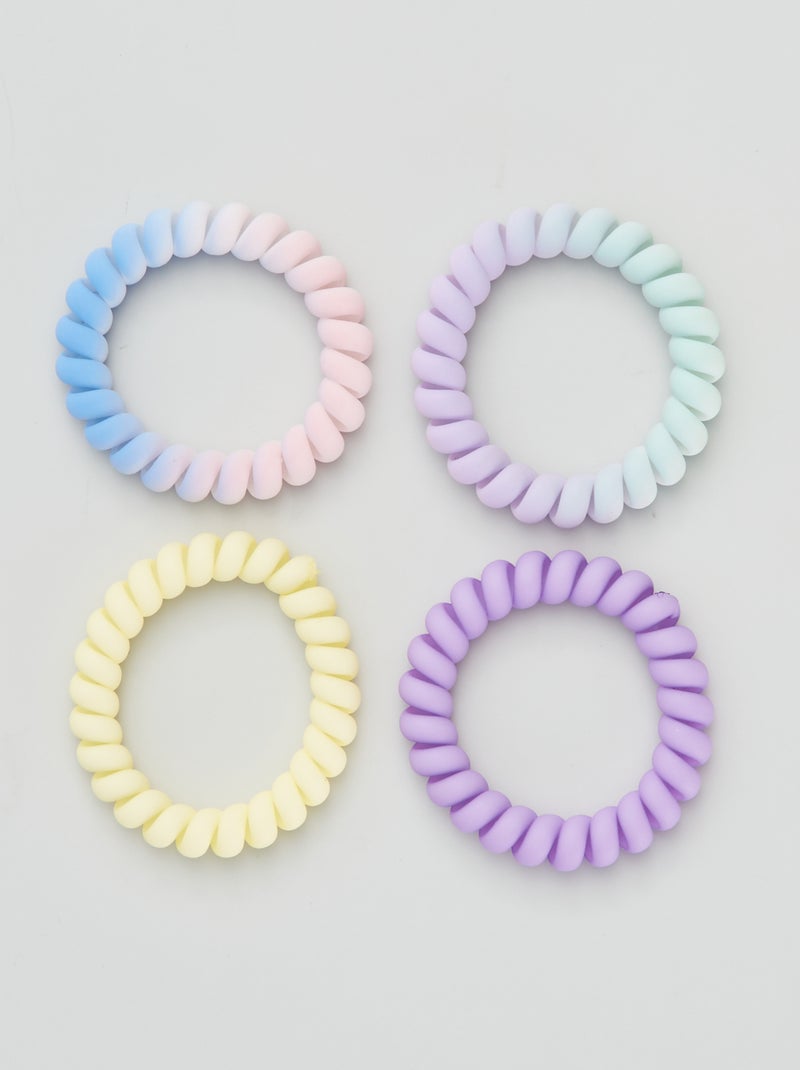 Lot de 4 élastiques tortis multicolore - Kiabi