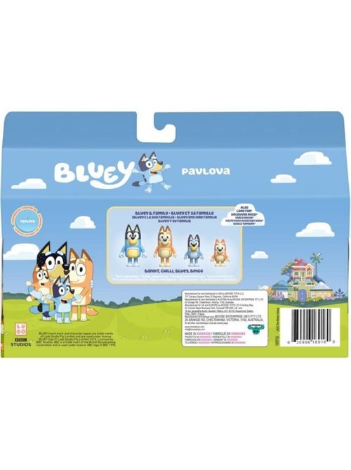 Lot de 4 figurines - La famille en cuisine avec pavlova - BLUEY - Kiabi Lot de 4 figurines - La famille en cuisine avec pavlova - BLUEY - Kiabi