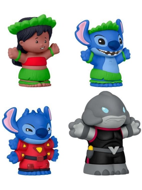 Lot de 4 figurines - pack collector little people lilo & stitch - mattel - Kiabi