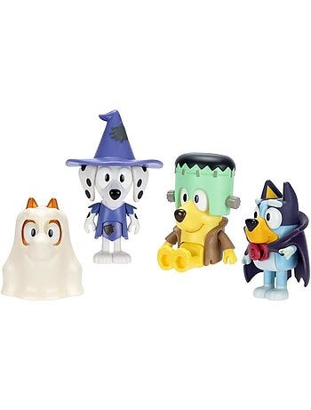 Lot de 4 figurines articulées - Déguisements + accessoires - BLUEY