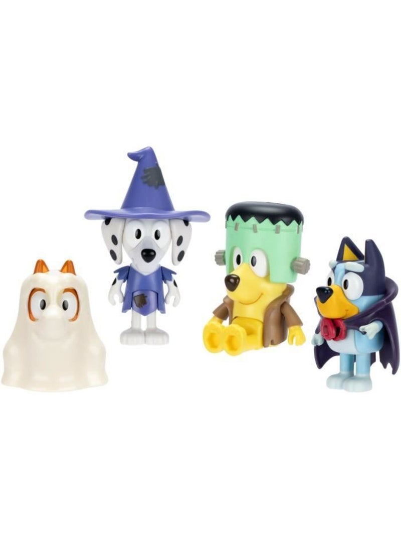 Lot de 4 figurines articulées - Déguisements + accessoires - BLUEY Bleu - Kiabi