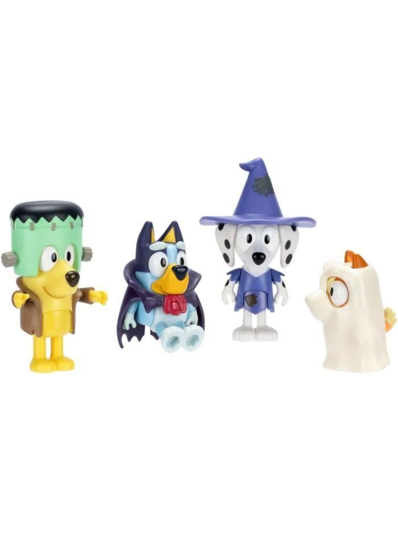 Lot de 4 figurines articulées - Déguisements + accessoires - BLUEY Bleu - Kiabi