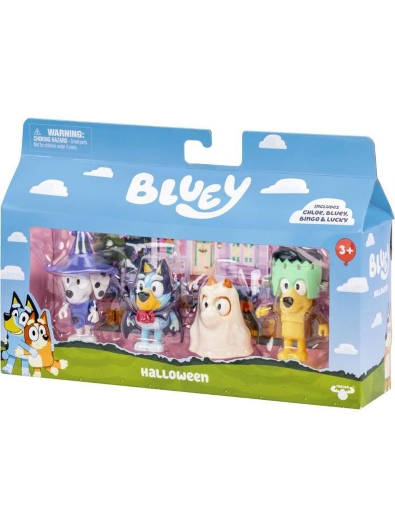 Lot de 4 figurines articulées - Déguisements + accessoires - BLUEY Bleu - Kiabi