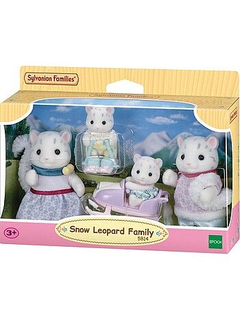 Lot de 4 figurines articulées - Famille Panthère des neiges - SYLVANIAN FAMILIES