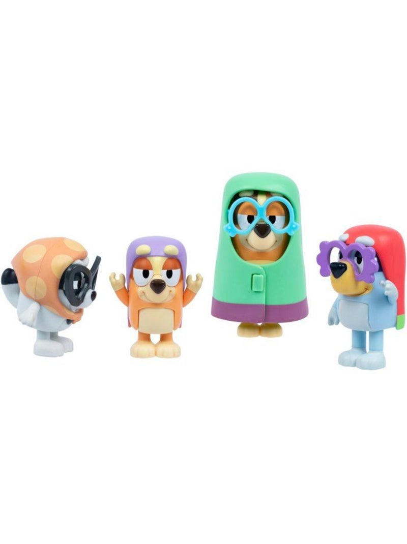 Lot de 4 figurines articulées déguisées en grand-mères - BLUEY Bleu - Kiabi