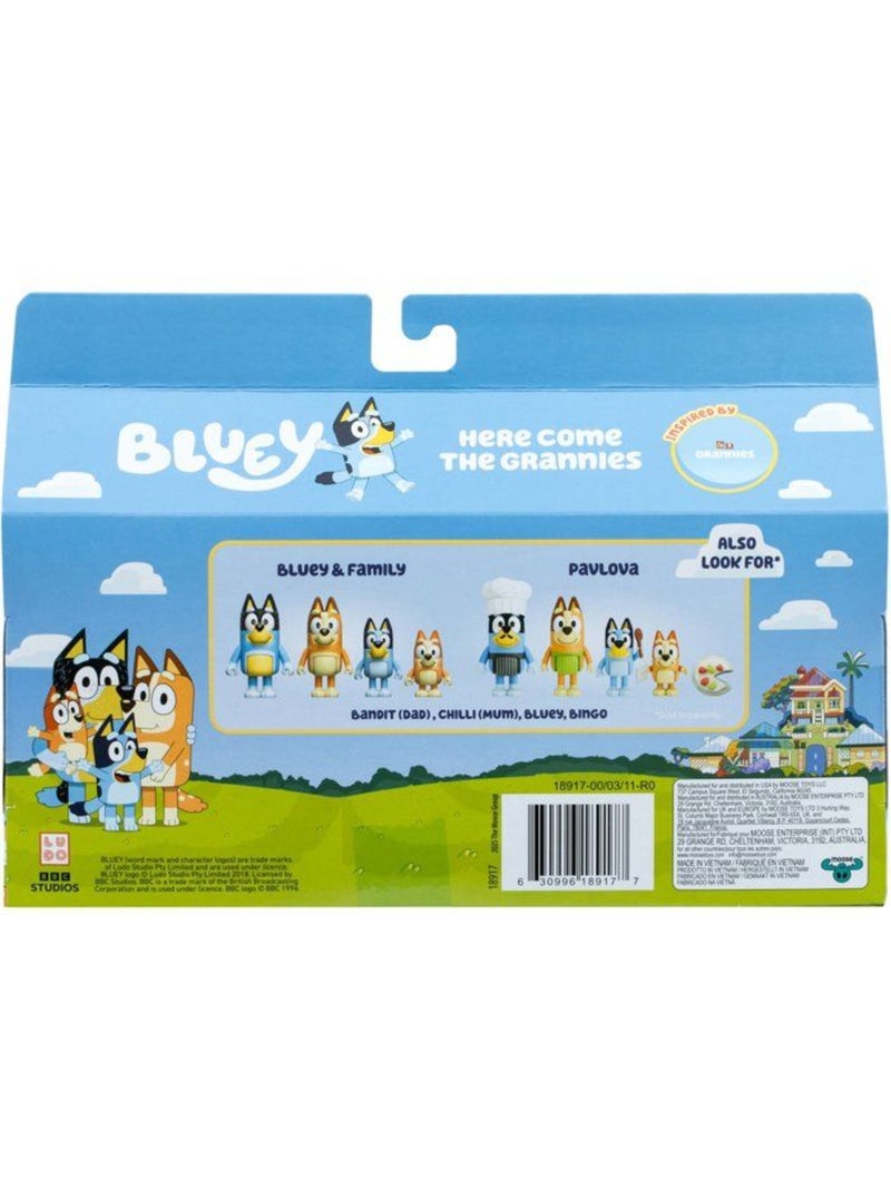 Lot de 4 figurines articulées déguisées en grand-mères - BLUEY Bleu - Kiabi