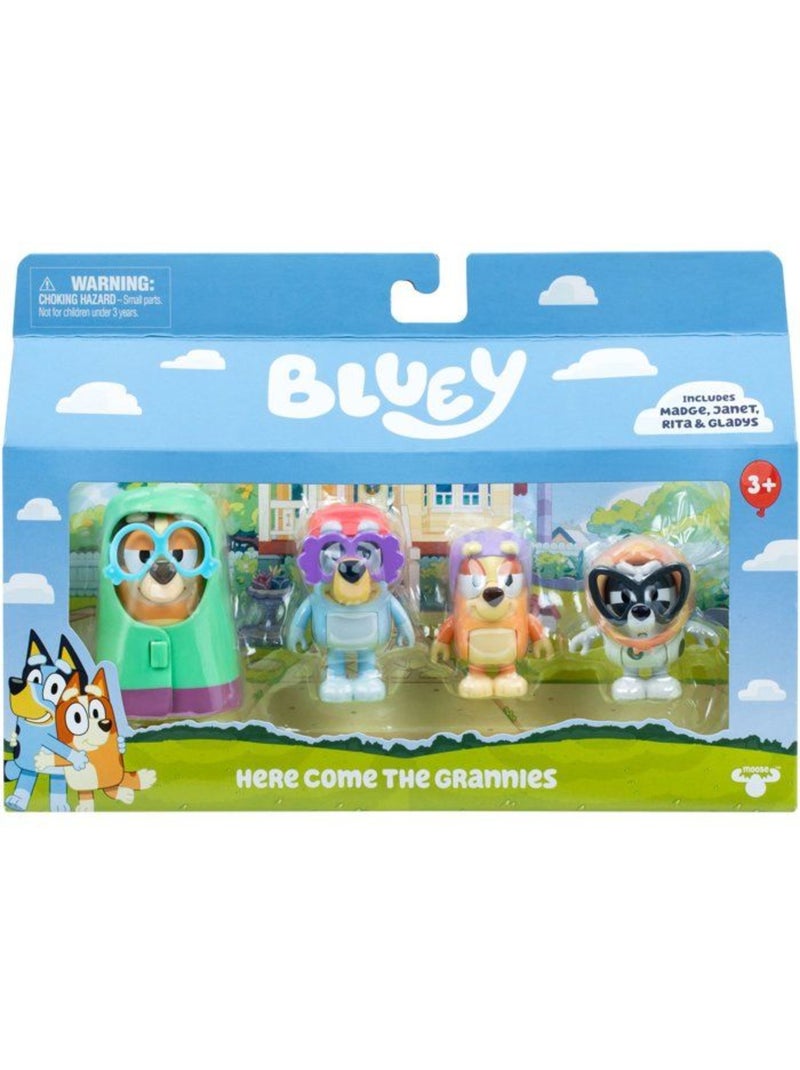Lot de 4 figurines articulées déguisées en grand-mères - BLUEY Bleu - Kiabi