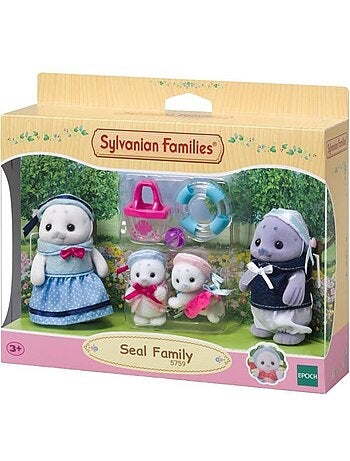 Lot de 4 figurines articulées Famille Phoque + accessoires - SYLVANIAN FAMILIES