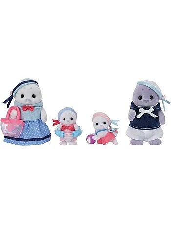 Lot de 4 figurines articulées Famille Phoque + accessoires - SYLVANIAN FAMILIES