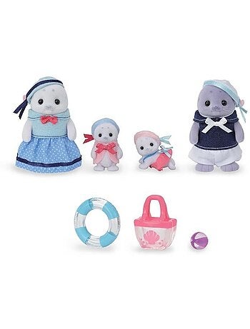 Lot de 4 figurines articulées Famille Phoque + accessoires - SYLVANIAN FAMILIES