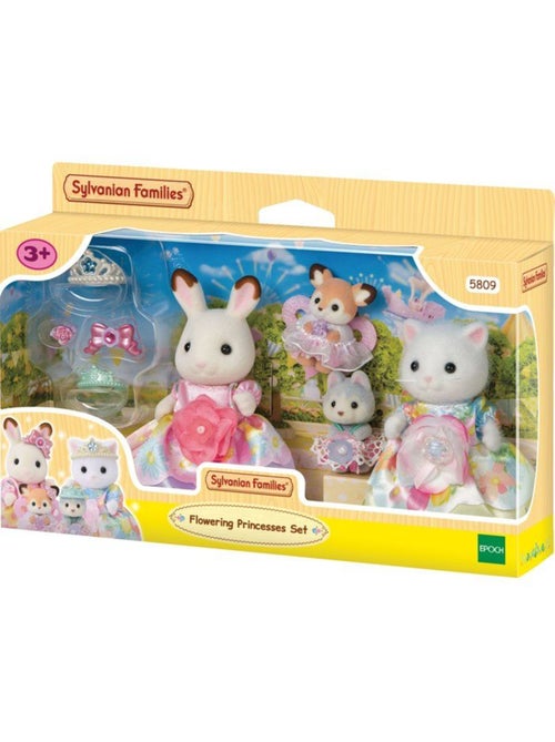 Lot de 4 figurines articulées robes à fleurs + accessoires - SYLVANIAN FAMILIES - Kiabi