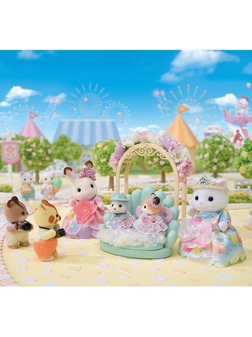 Lot de 4 figurines articulées robes à fleurs + accessoires - SYLVANIAN FAMILIES - Kiabi